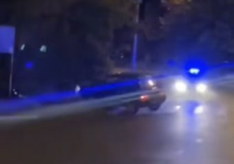PRAVA FILMSKA POTERA ZA JUGOM U MIRJEVU: Bežao od policije pa se zakucao u banderu! (VIDEO)