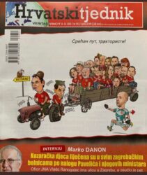 USTAŠKO LUDILO NE JENJAVA: Poruka Srbima: “Srećan put, traktoristi” na naslovnoj strani!