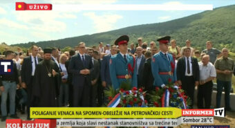 Vučić i Dodik položili vence na Petrovačkoj cesti: Nećemo se pomiriti sa ubijanjem srpske dece!