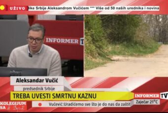Aleksandar Vučić: Ponoviću zahtev Vladi Srbije da se uvede smrtna kazna!
