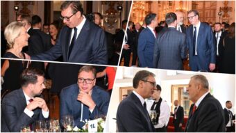 VUČIĆ U PRAGU SA FON DER LAJEN: Predsednik Srbije sa svetskim zvaničnicima na Gala večeri povodom Foruma GLOBSEC2024! (FOTO)