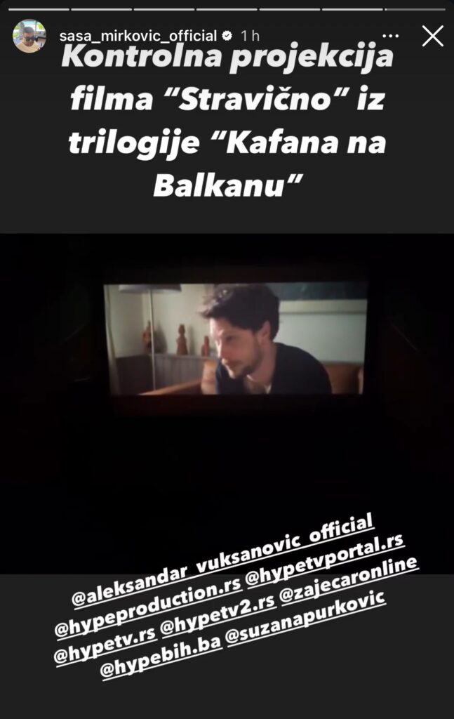 SAŠA MIRKOVIĆ NA KONTROLNOJ PROJEKCIJI FILMA "STRAVIČNO"! Brojimo sitno do SPEKTAKULARNE PREMIJERE!