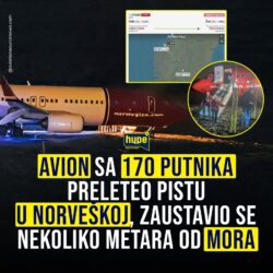 Haos na aerodromu! Avion preleteo pistu pa umalo upao u more!