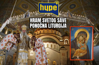 PONOĆNA LITURGIJA U HRAMU SVETOG SAVE! PRAVOSLAVNI VERNICI SLAVE BOŽIĆ!