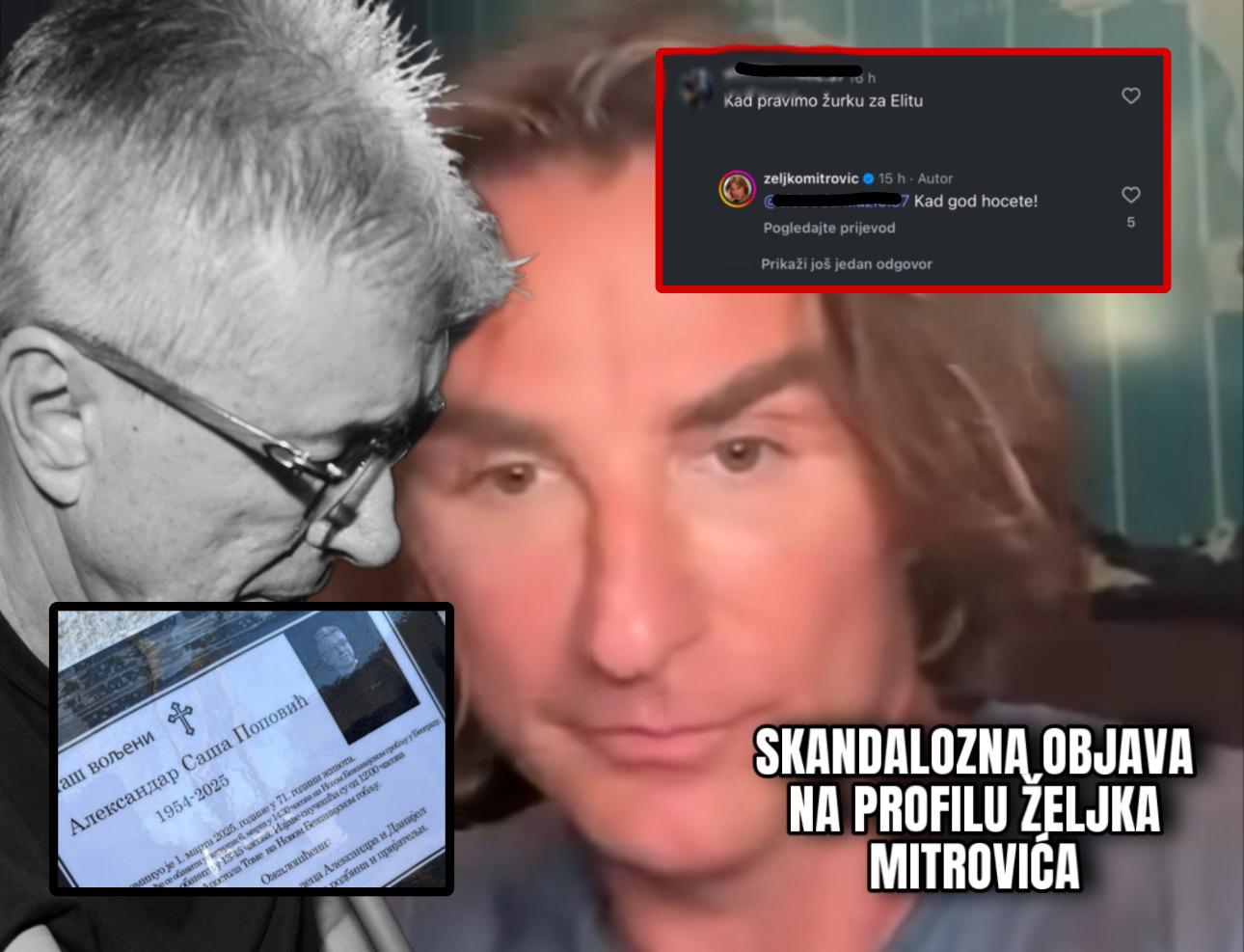 ŽELJKO MITROVIĆ NAJAVLJUJE ŽURKU samo NEKOLIKO SATI pred SAHRANU Saše Popovića?