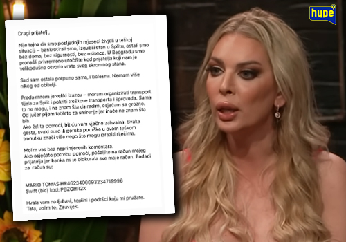„SADA SAM OSTALA POTPUNO SAMA I BOLESNA…“ Ava Karabatić MOLI za POMOĆ nakon SMRTI OCA