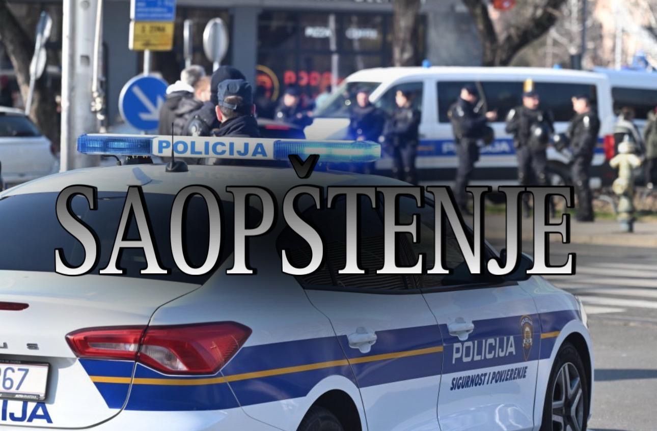 ZVANIČNO SAOPŠTENJE ZAGREBAČKE POLICIJE