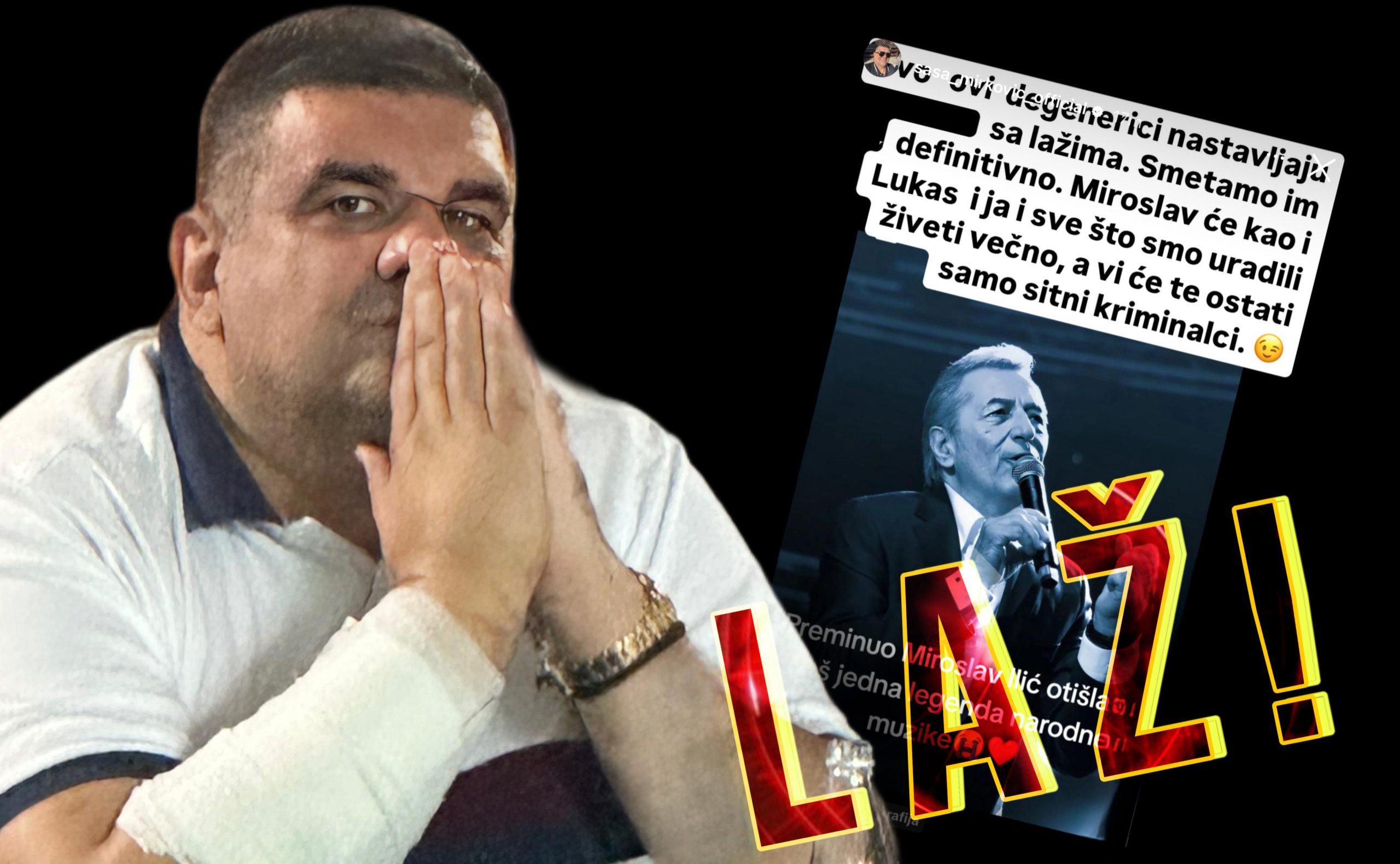 „DEGENERICI NASTAVLJAJU SA LAŽIMA“ Saša Mirković posle UŽASNE DEZINFORMACIJE O SMRTI MIROSLAVA ILIĆA: „Ostaćete samo sitni kriminalci“