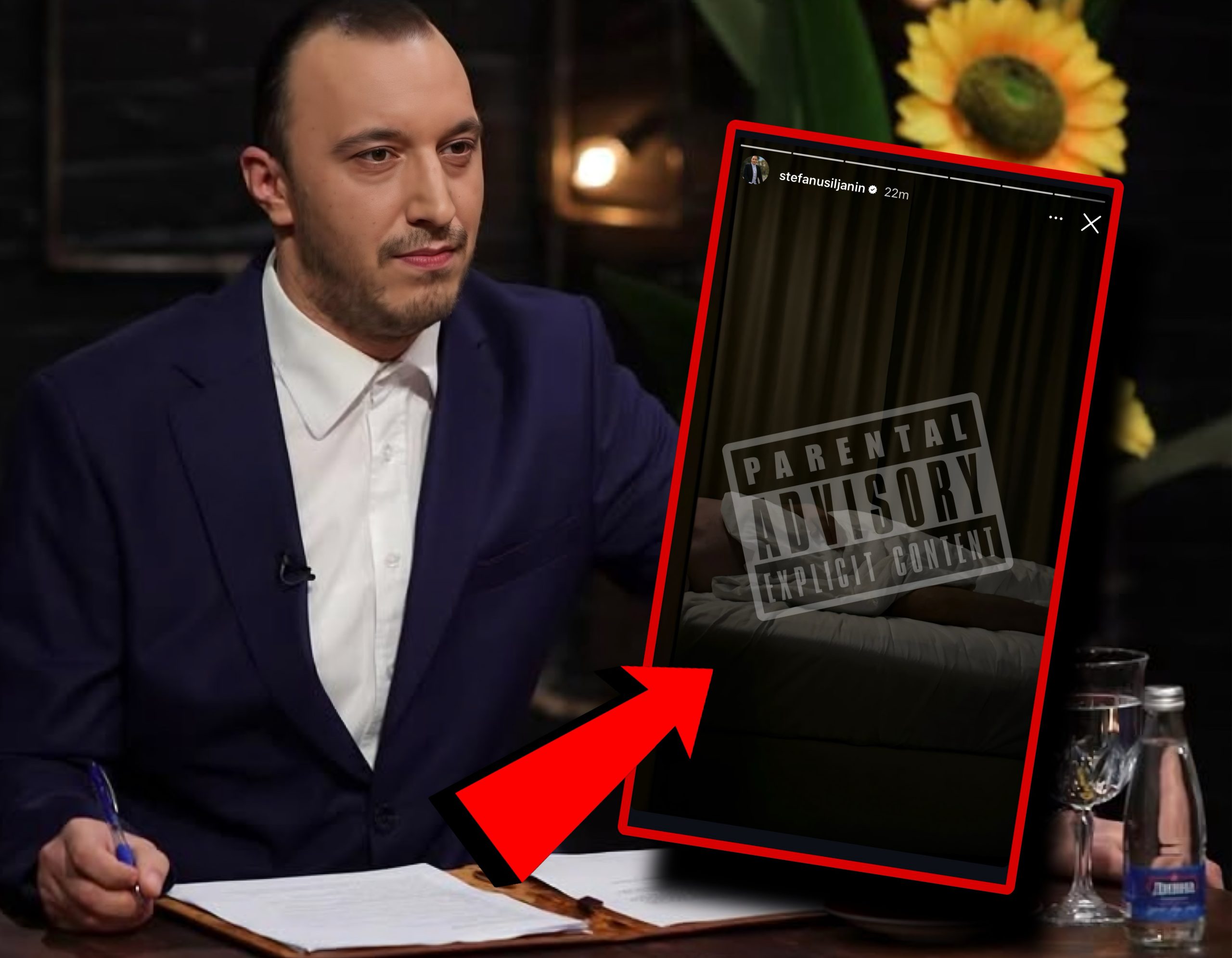 VRELA FOTKA VODITELJA: Navikli smo na njega u odelu u “Pretresu”, a sada napravio POTRES! Stefan Usiljanin objavio PRIVATNU sliku iz kreveta – mreže gore! (FOTO)